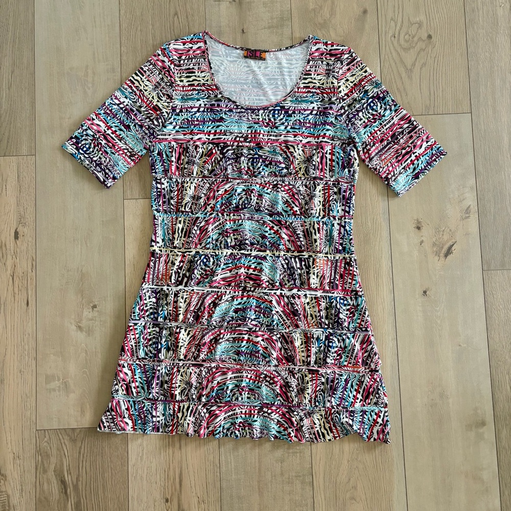 Colorful Striped with tiers dress